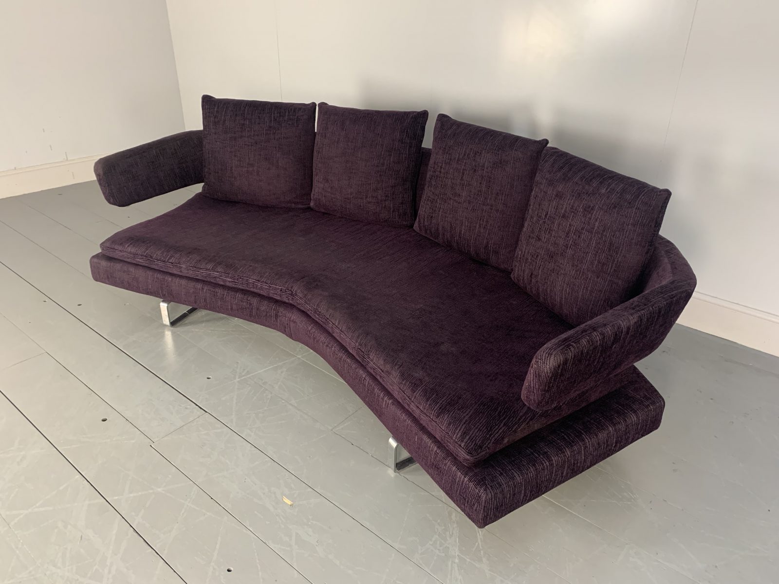 RRP £7000 - Sublime Rare B&B Italia "Arne A252C" 3-Seat Curved Sofa In ...