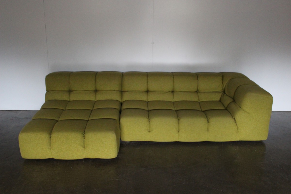 Mint B&B Italia "Tufty Time" L-Shape Sectional Sofa In Green "Sarabi ...