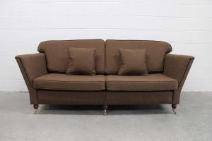 Elegant Pristine Duresta "Ruskin" 3-Seat Large Sofa in Moon "Aberdeen" Woollen Fabric