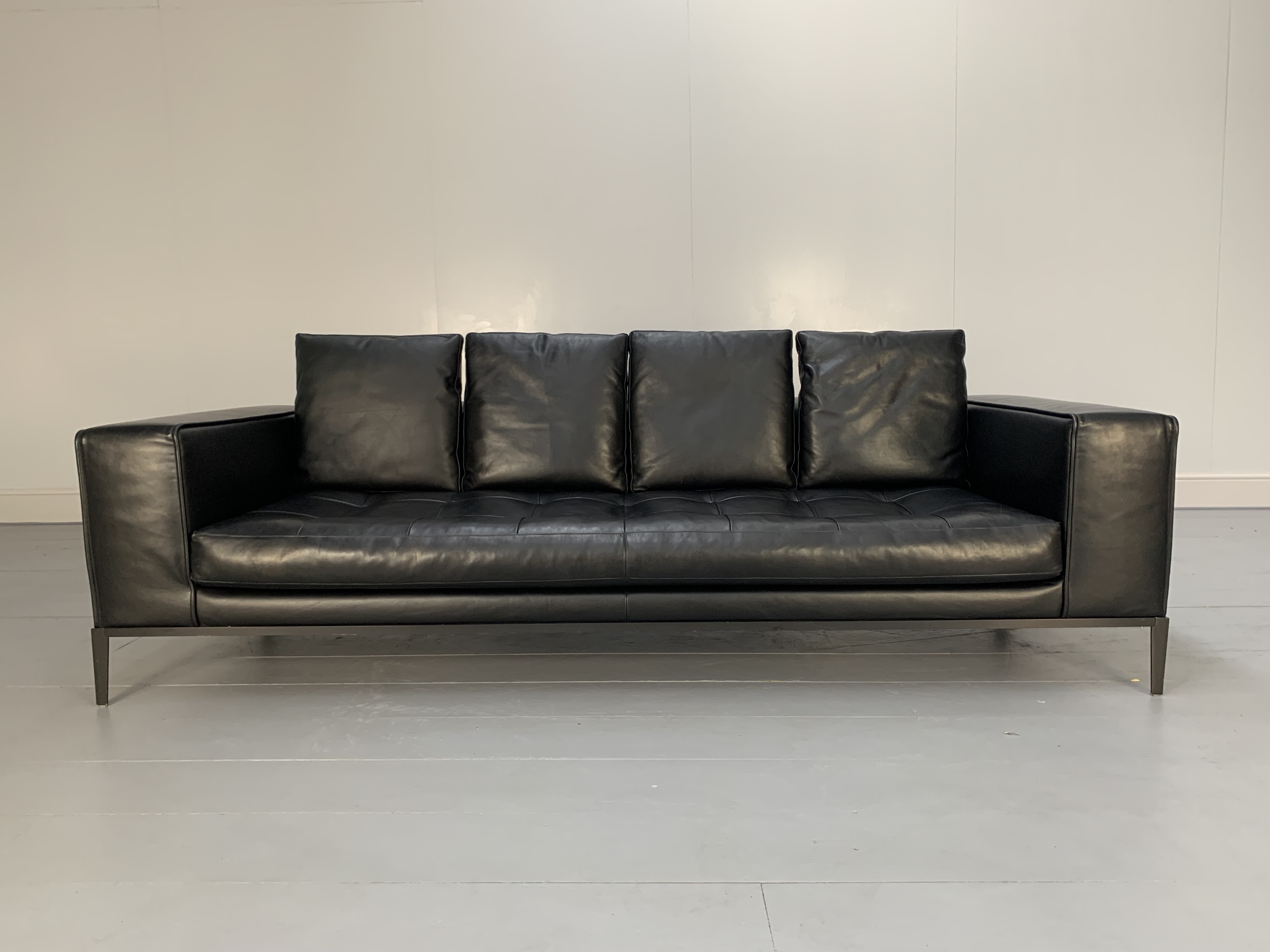 RRP £11,000 - Sublime B&B Italia "Simplex " 4-Seat Sofa - In Black ...