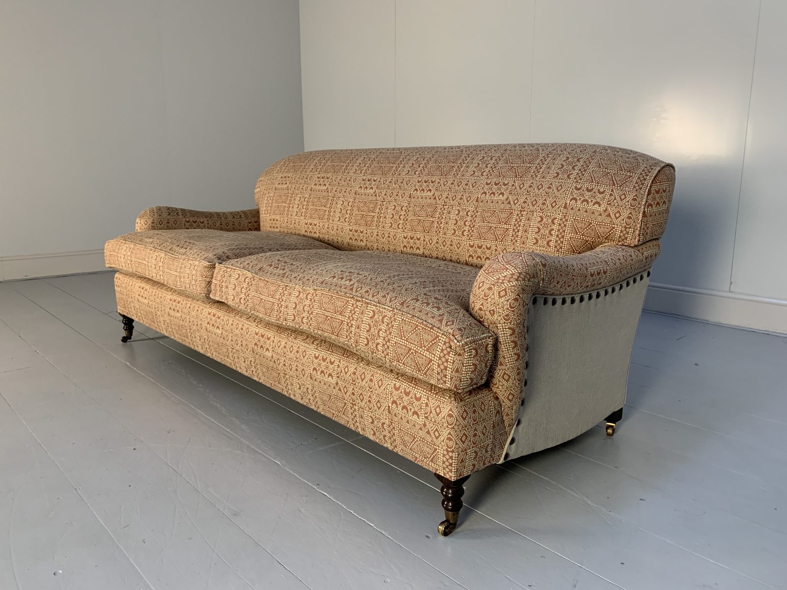 Rrp George Smith Signature Seat Sofa In Patterned