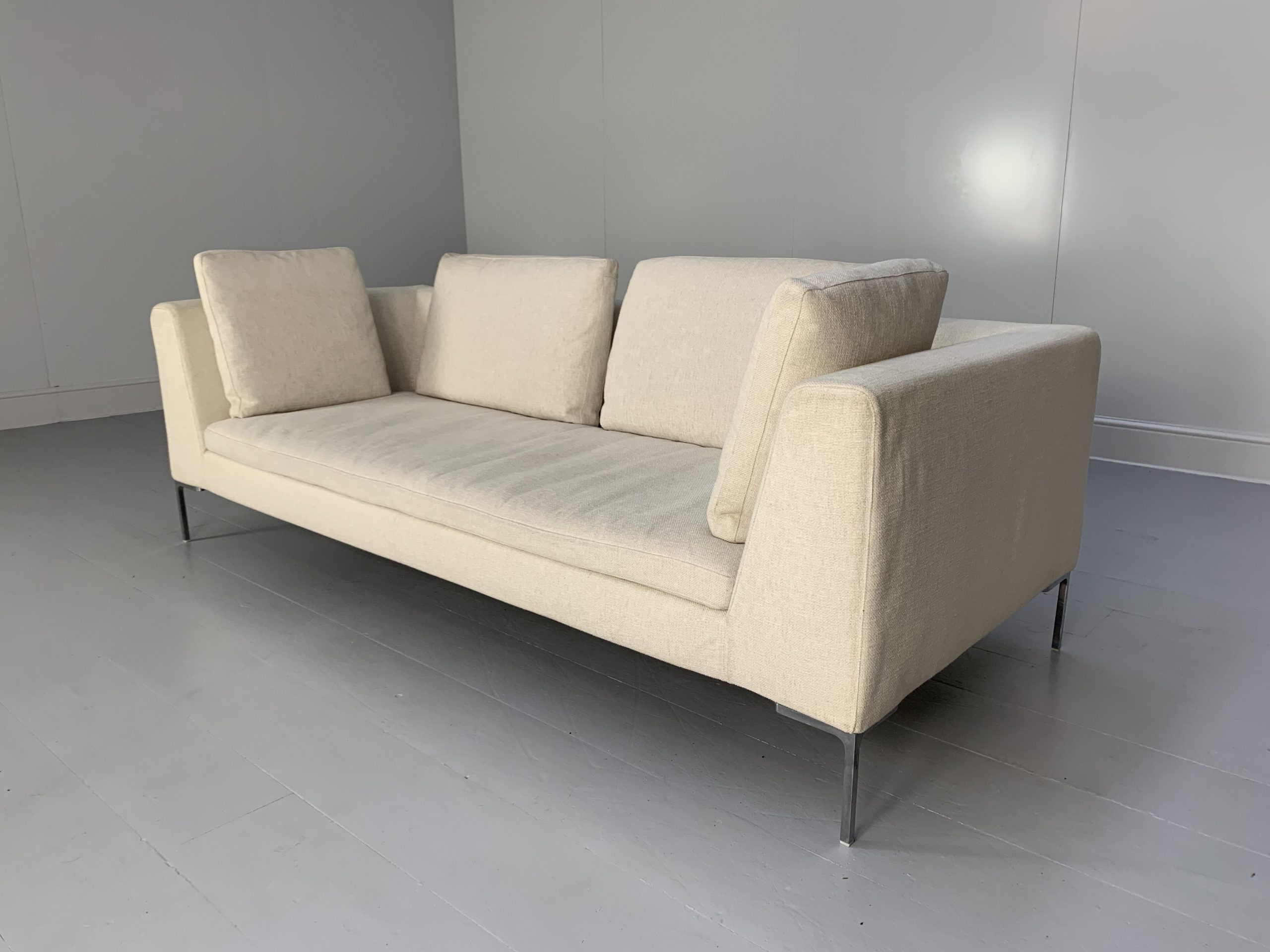 B&B Italia "Charles" Sofa - "CH230" 3-Seat - In Natural Linen - RRP £ ...