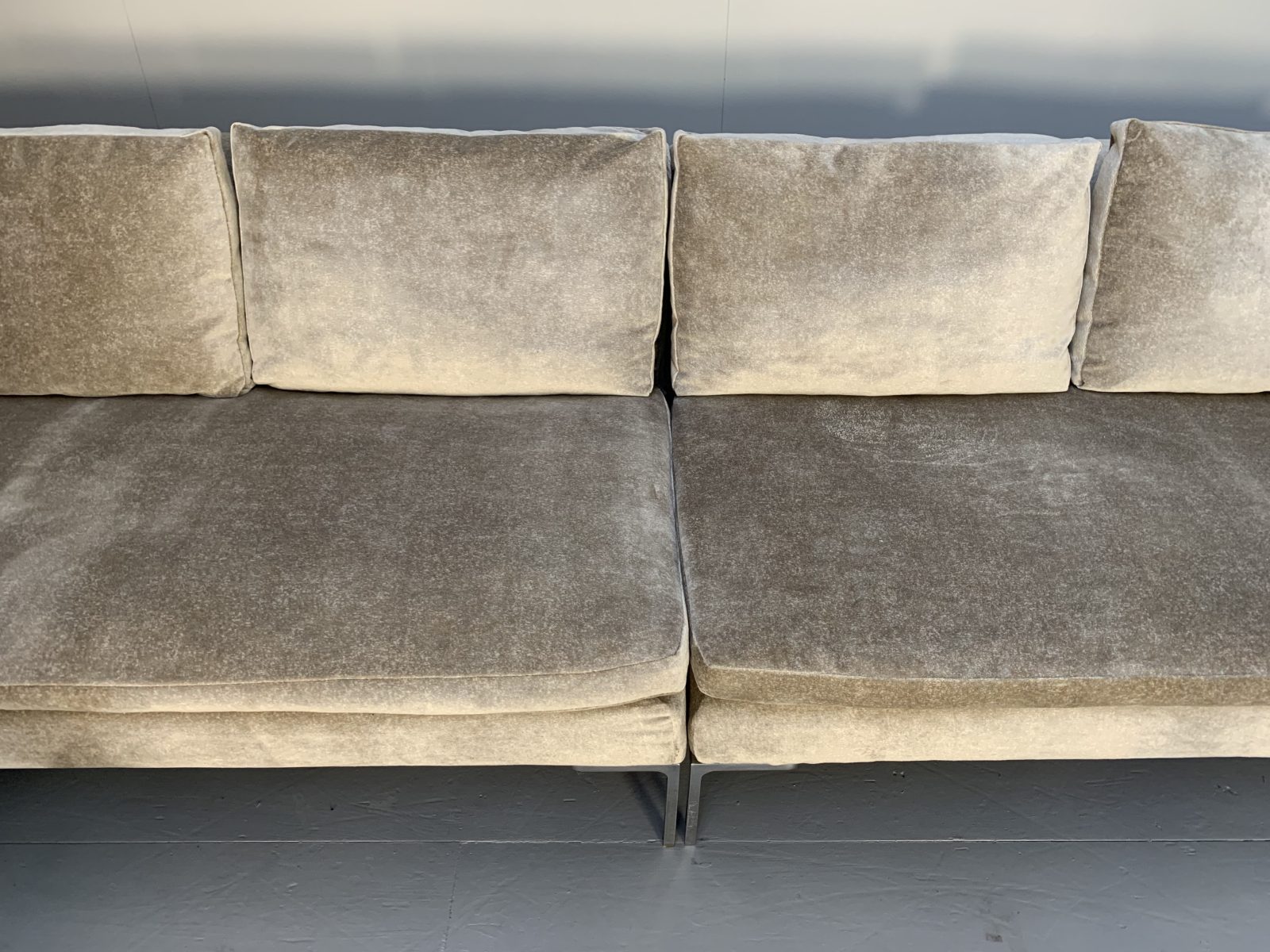 B&B Italia "Charles" Sofa - 7-Seat L-Shape - In Neutral Velvet - Lord ...