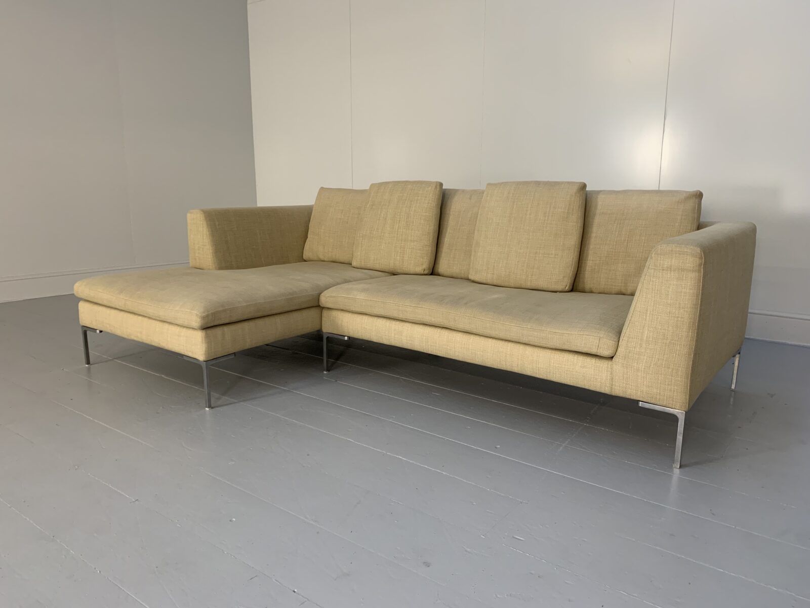 B&B Italia "Charles" L-Shape Sectional Sofa - In Neutral Fabric - RRP £ ...